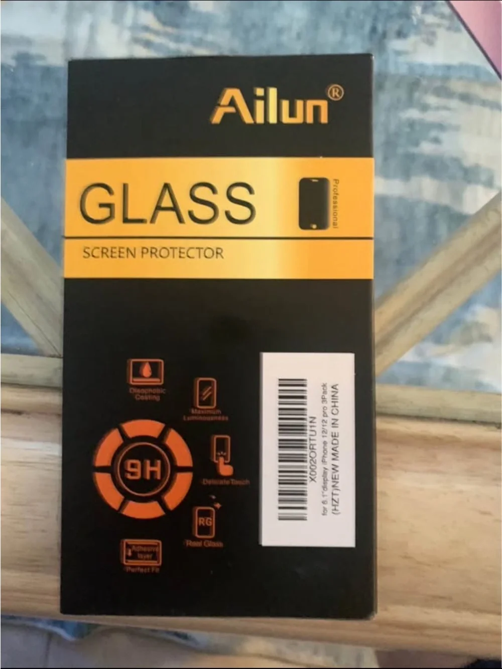 Ailun Black and Orange Tempered Glass Screen Protector